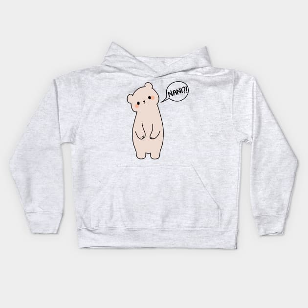 Bear says Nani?! Kids Hoodie by medimidoodles